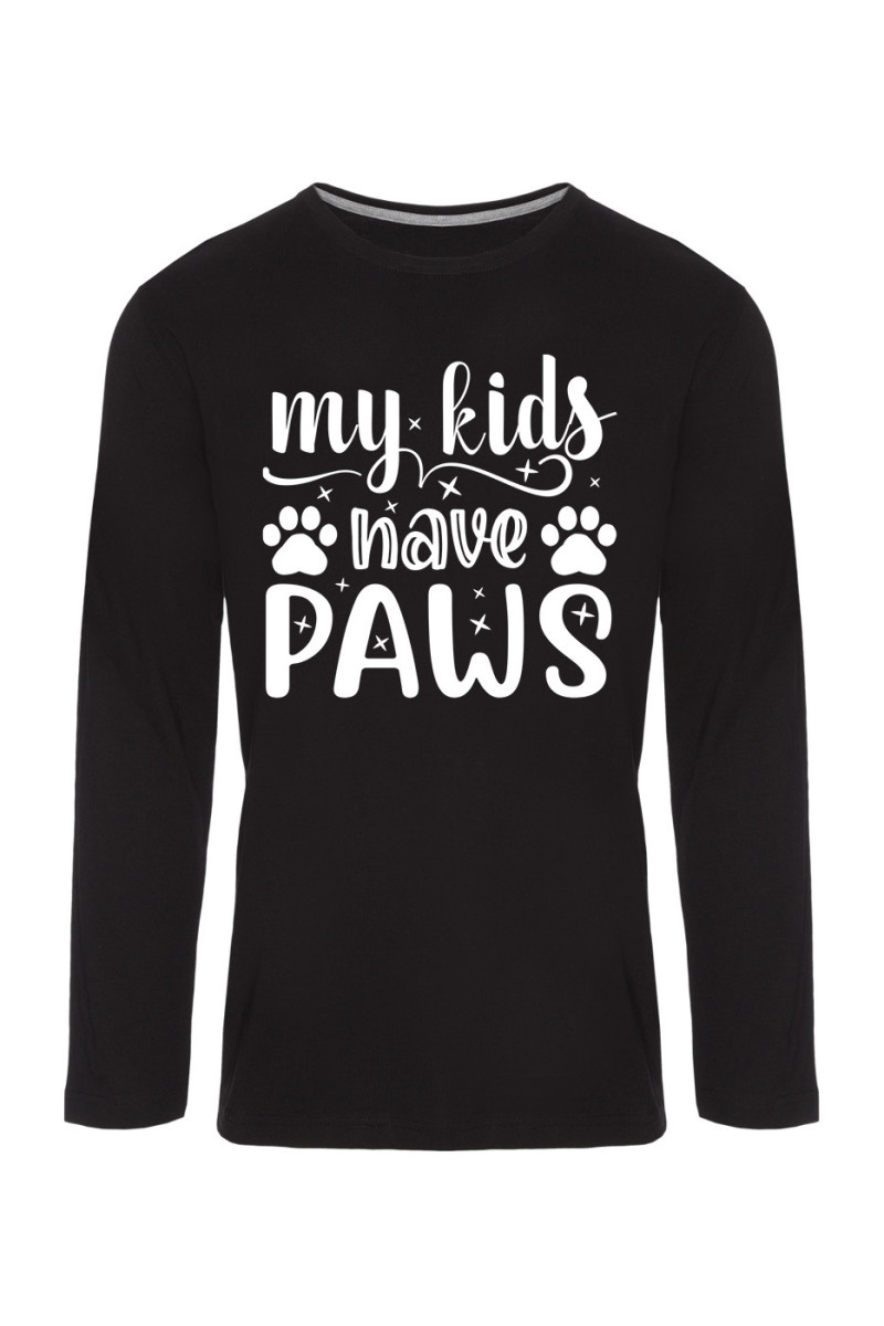 Koszulka Męska Longsleeve My Kids Have Paws