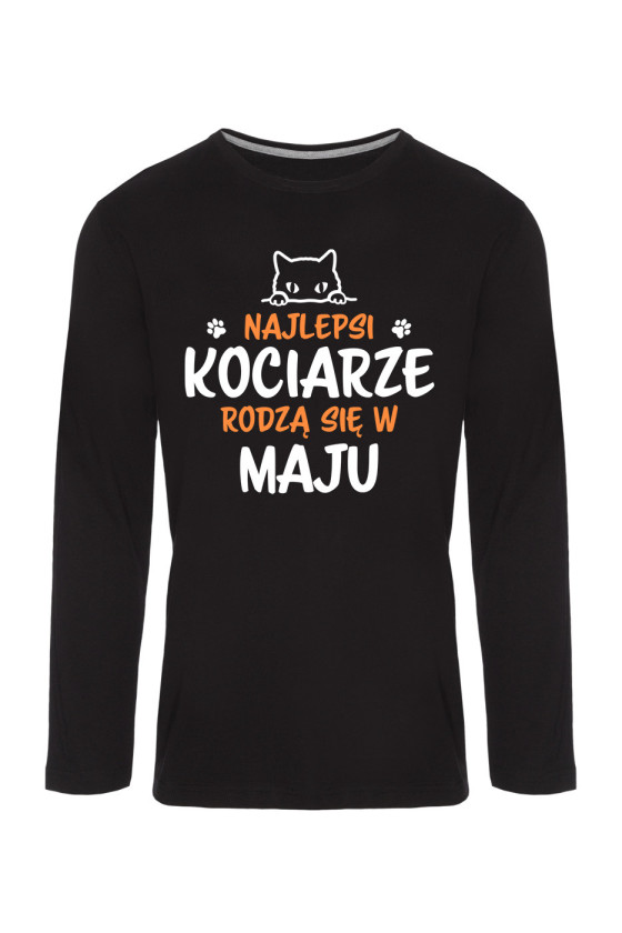 Koszulka Męska Longsleeve Najlepsi Kociarze Rodzą się w Maju