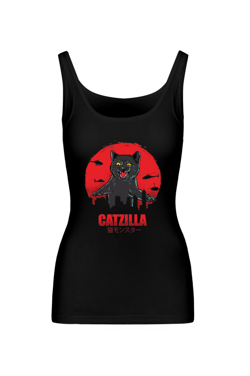 Koszulka Damska Tank Top Catzilla