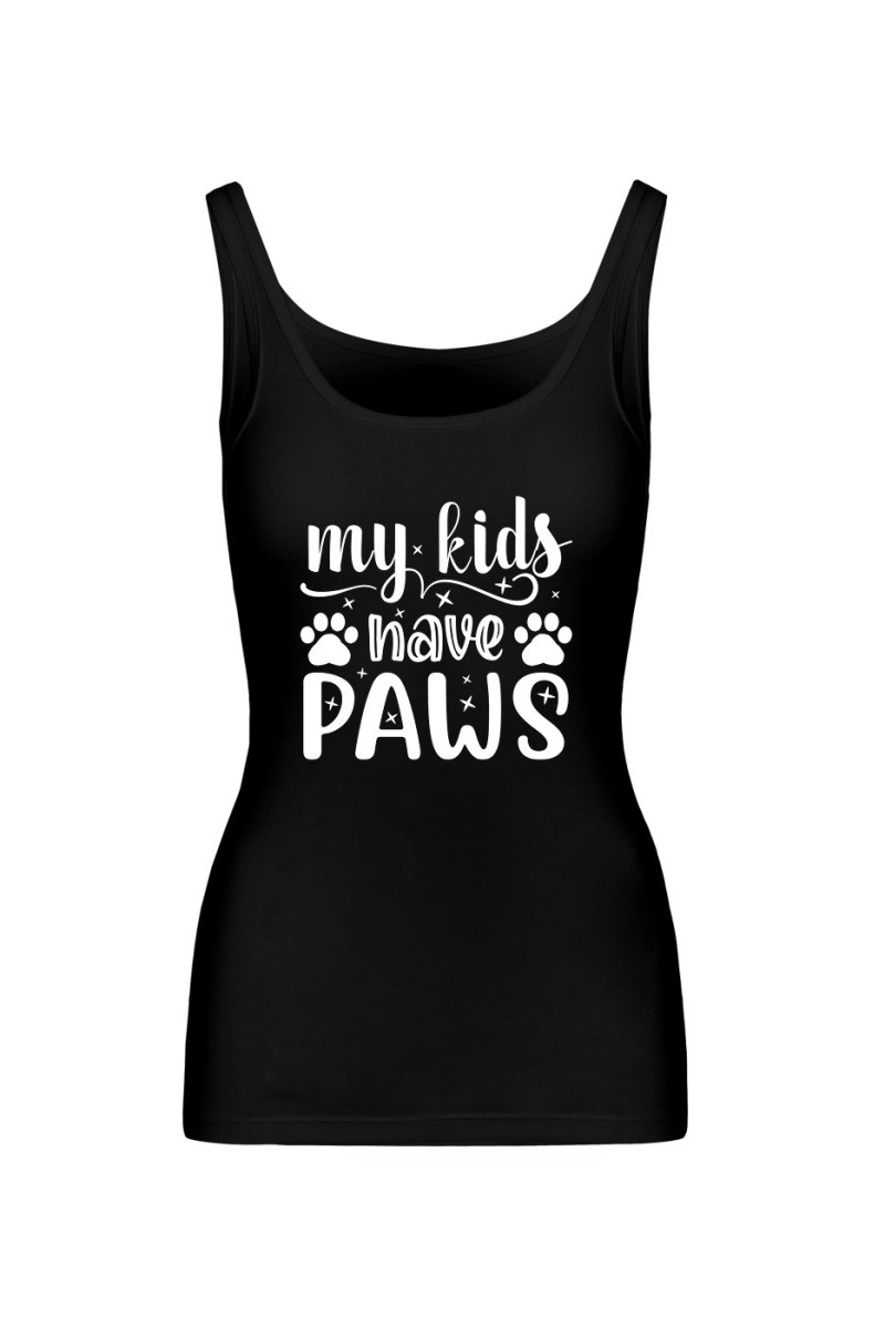 Koszulka Damska Tank Top My Kids Have Paws