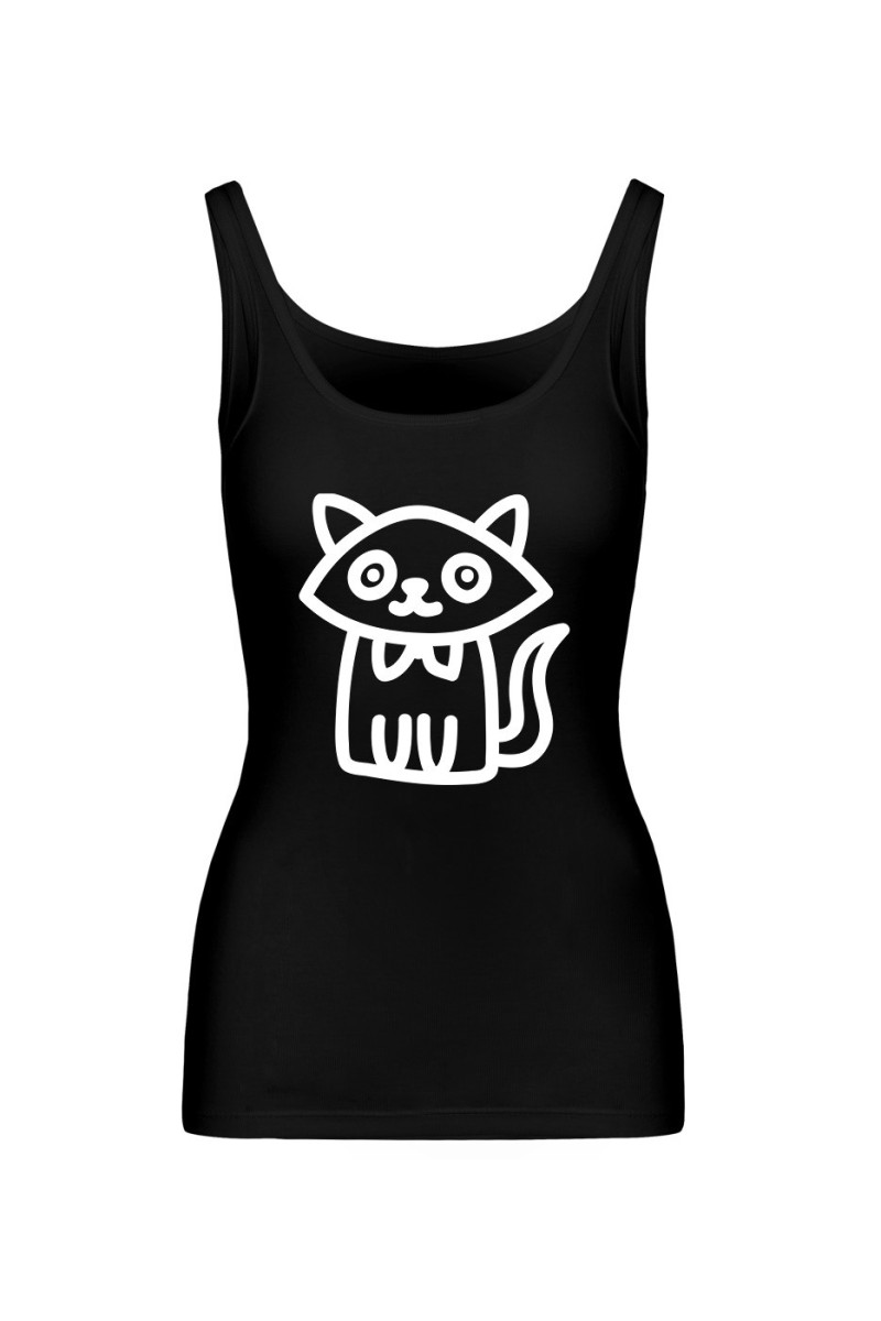 Koszulka Damska Tank Top Elegancki Kotek