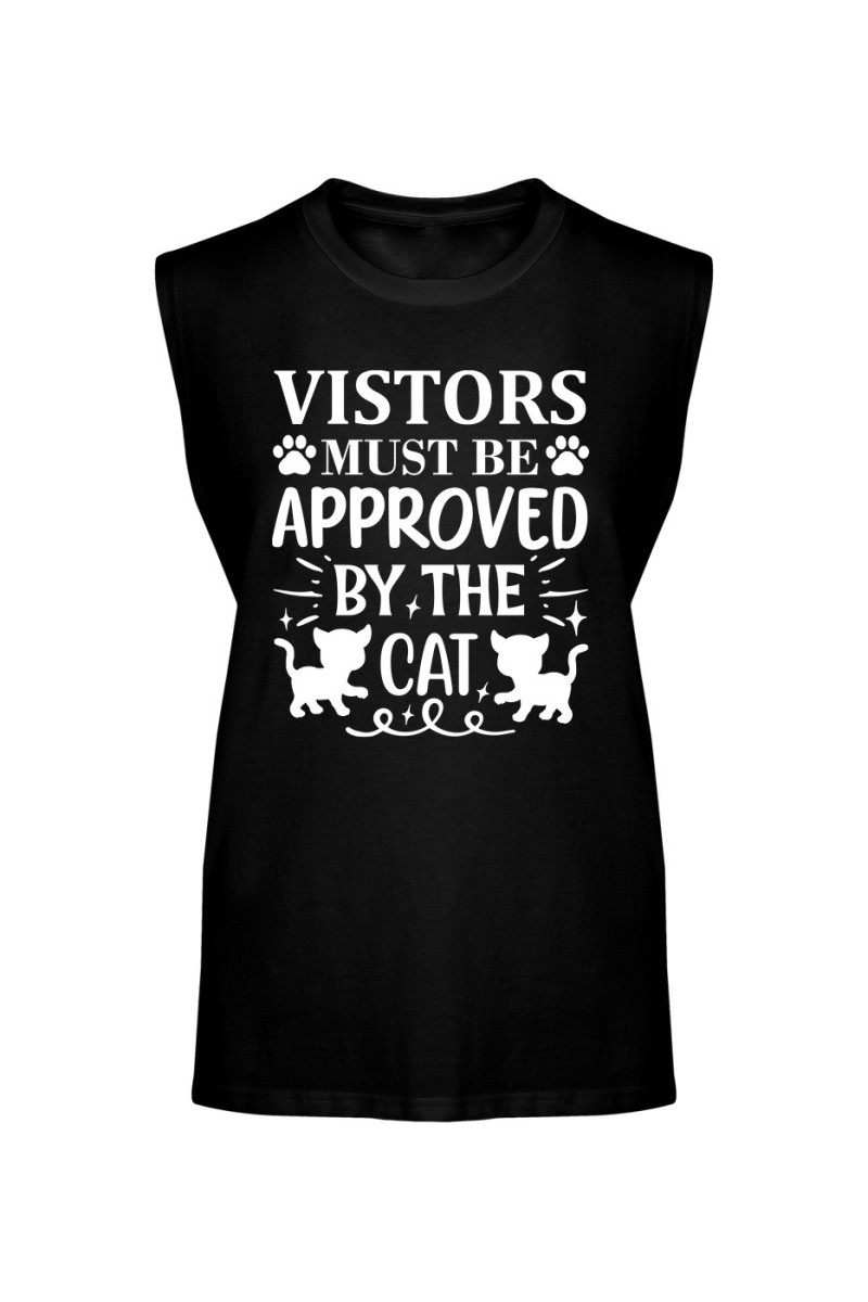 Koszulka Męska Tank Top Visitors Must Be Approved By The Cat