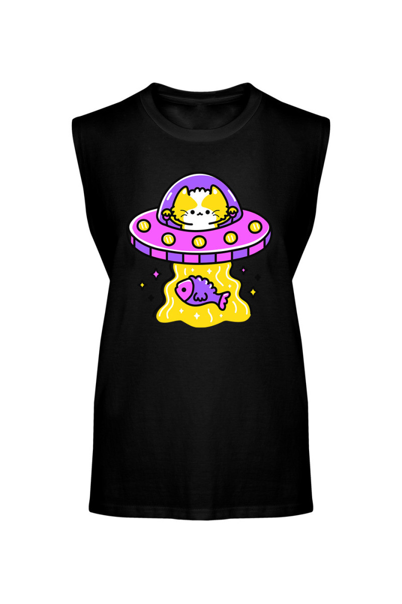 Koszulka Męska Tank Top Ufo Cat