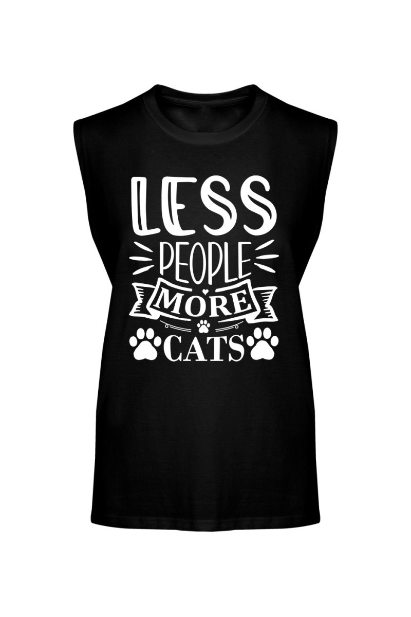 Koszulka Męska Tank Top Less People More Cats