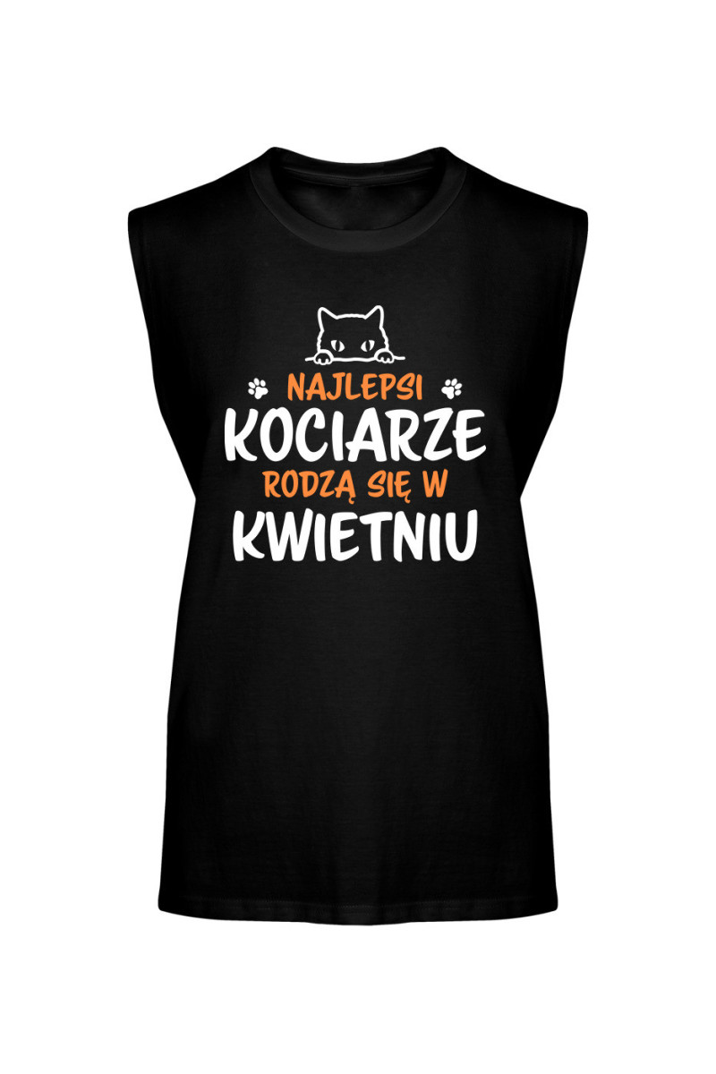 Koszulka Męska Tank Top Najlepsi Kociarze Rodzą się w Kwietniu