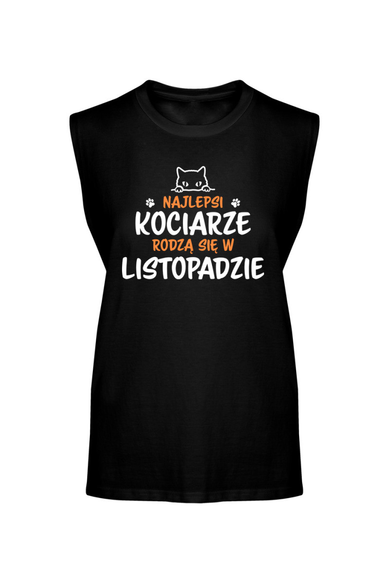 Koszulka Męska Tank Top Najlepsi Kociarze Rodzą się w Listopadzie