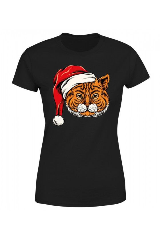 Koszulka Damska Świąteczny Kot II