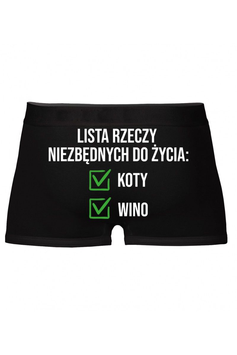 Bokserki Lista Rzeczy Niezbędnych Do Życia: Koty, Wino