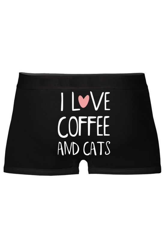 Bokserki I Love Coffee And Cats