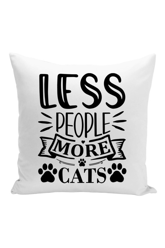 Poduszka Less People More Cats