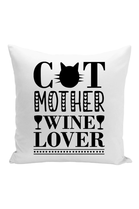 Poduszka Cat Mother, Wine Lover