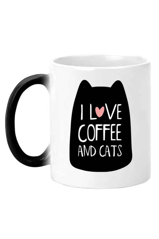 Kubek Magiczny I Love Coffee And Cats II