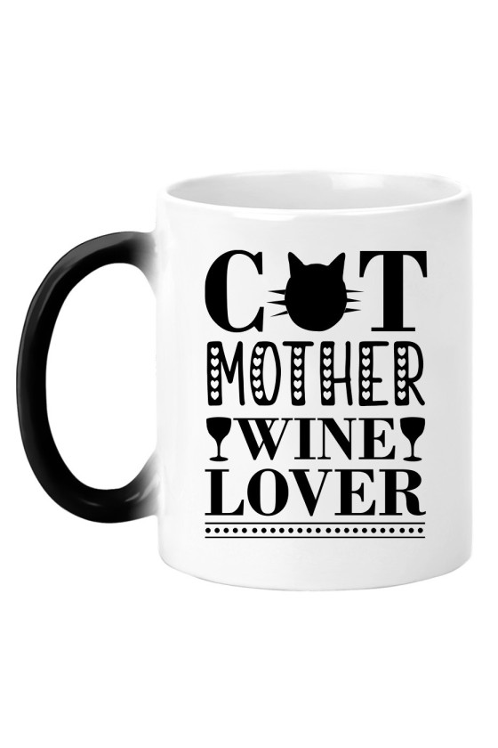 Kubek Magiczny Cat Mother, Wine Lover