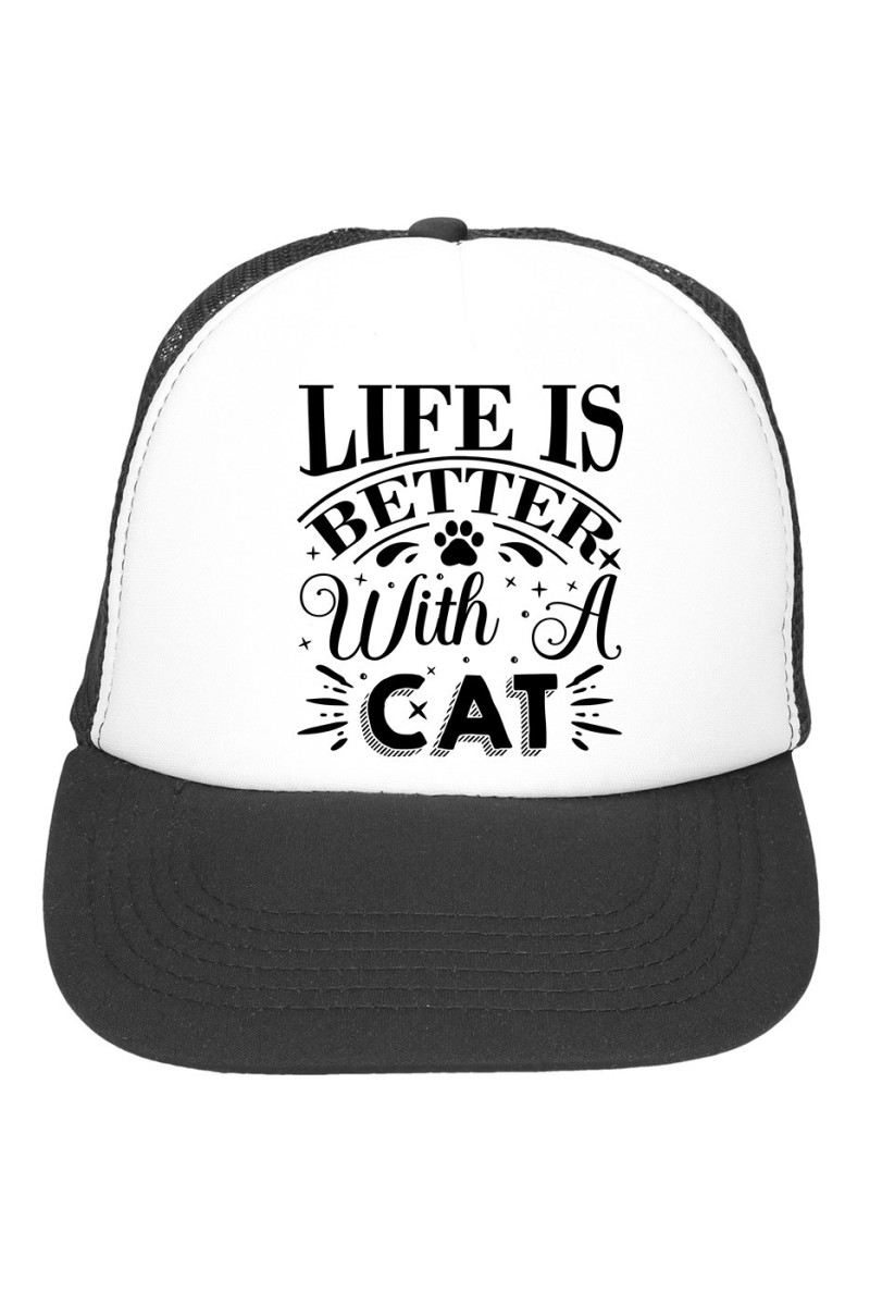 Czapka z daszkiem Life Is Better With A Cat