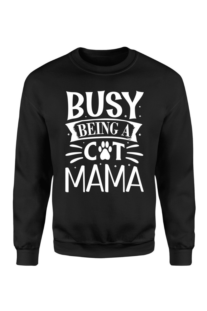 Bluza Męska Klasyczna Busy Being A Cat Mama