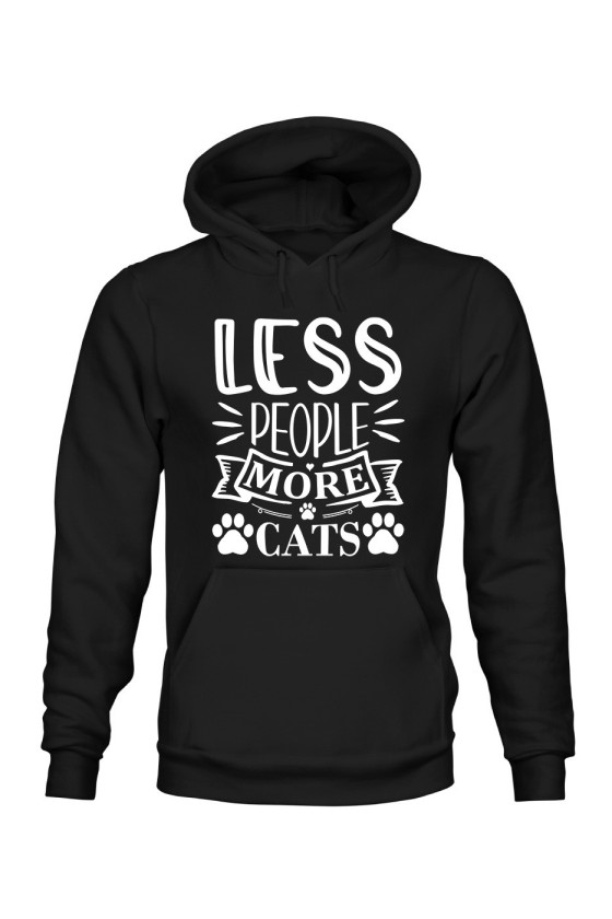 Bluza Męska z Kapturem Less People More Cats