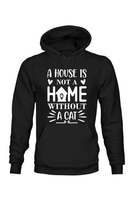 Bluza Męska z Kapturem A House Is Not A Home Without A Cat