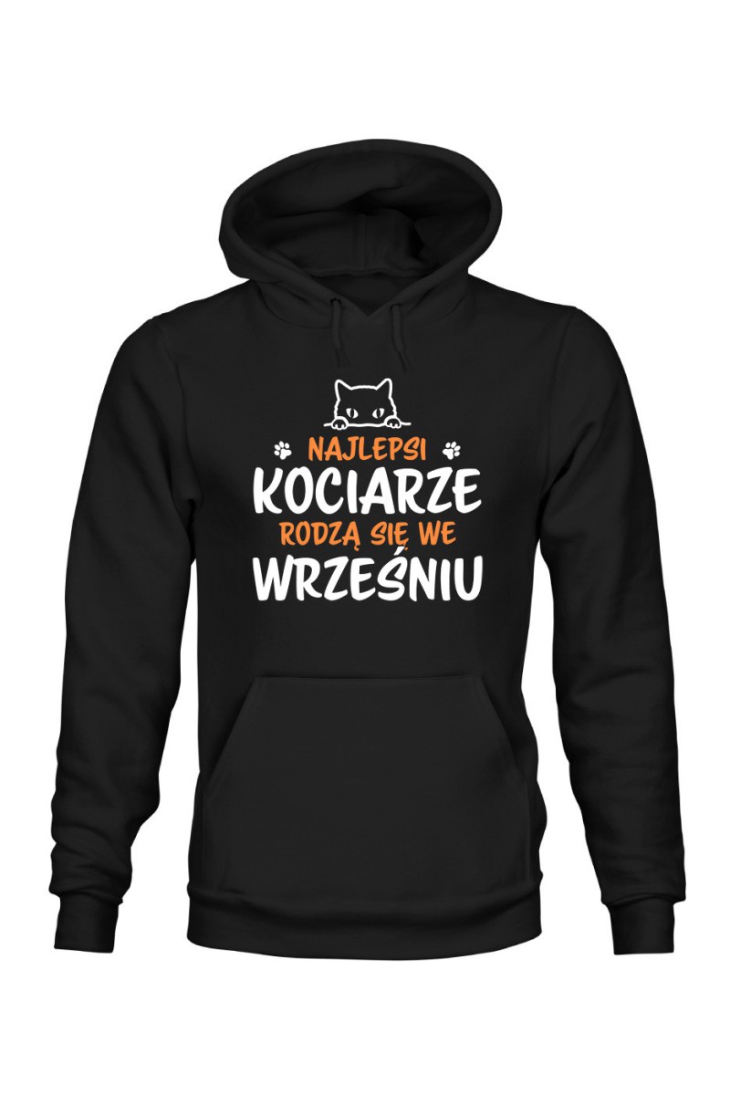 Bluza Męska z Kapturem Najlepsi Kociarze Rodzą się we Wrześniu