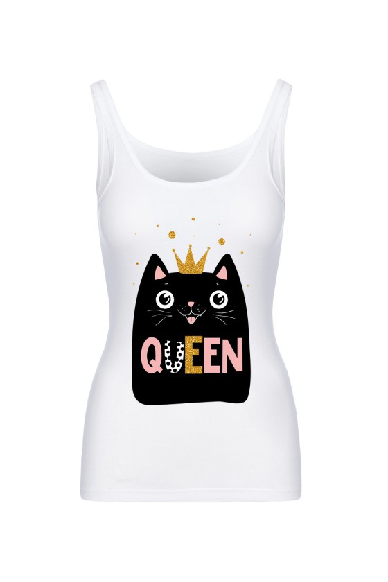 Koszulka Damska Tank Top Queen Cat