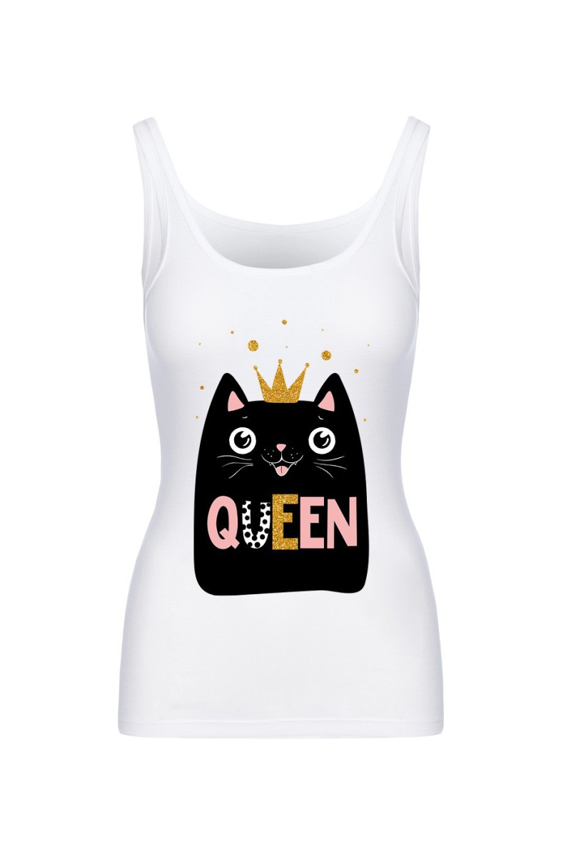 Koszulka Damska Tank Top Queen Cat