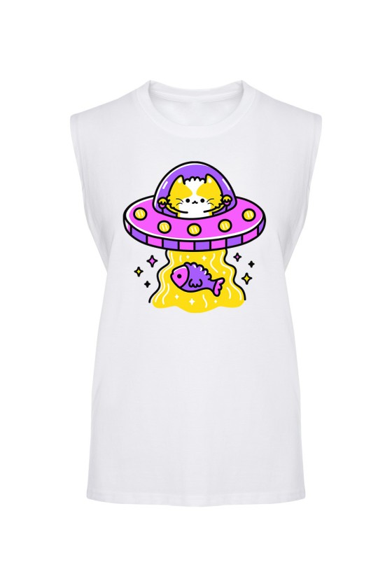 Koszulka Męska Tank Top Ufo Cat
