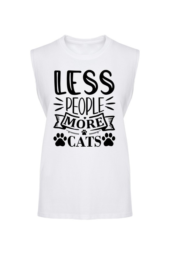 Koszulka Męska Tank Top Less People More Cats