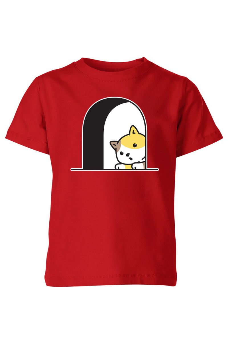 Koszulka Dziecięca Zerkający Kotek