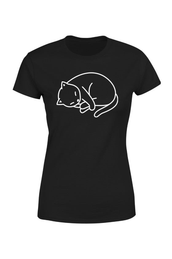 Koszulka Damska Śpiący Kotek IV