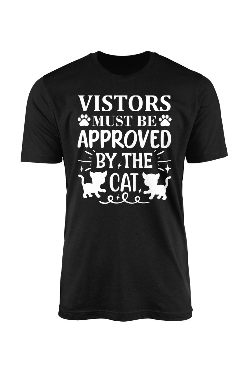 Koszulka Męska Visitors Must Be Approved By The Cat