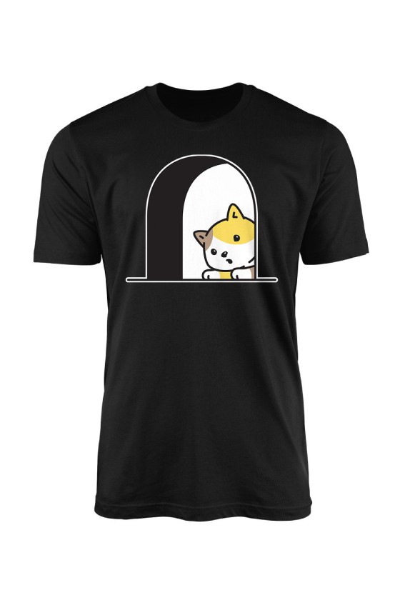 Koszulka Męska Zerkający Kotek