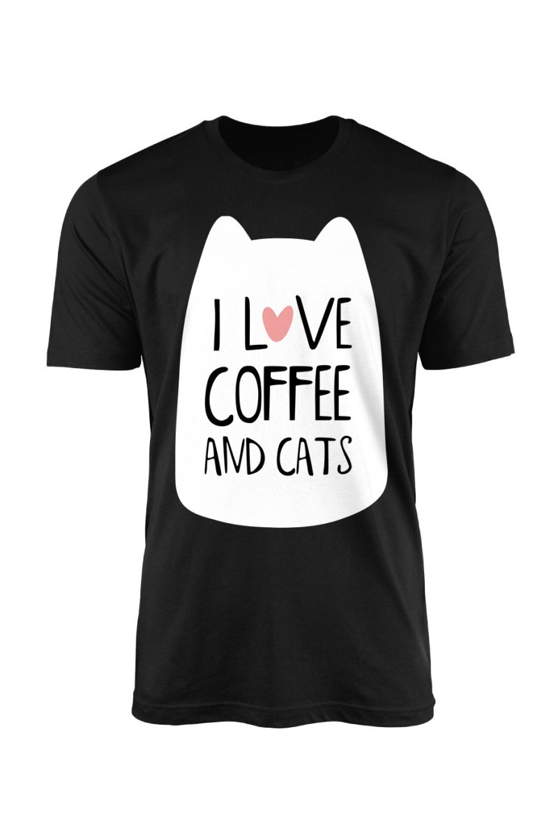 Koszulka Męska I Love Coffee And Cats II