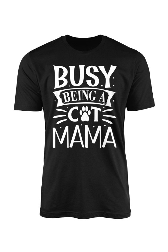 Koszulka Męska Busy Being A Cat Mama