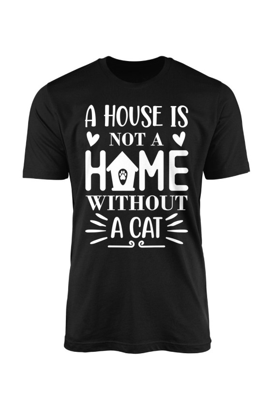 Koszulka Męska A House Is Not A Home Without A Cat