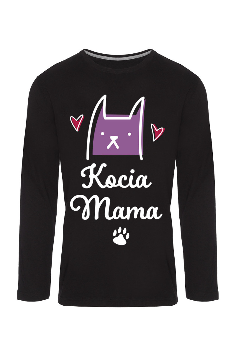 Koszulka Męska Longsleeve Kocia Mama